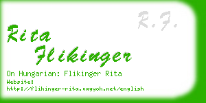 rita flikinger business card